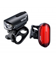 Комплект блималок Infini OLLEY I-210P + I-210R, 4 режими + 7 режимів , USB кабель, з кріпл.