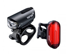 Комплект блималок Infini OLLEY I-210P + I-210R, 4 режими + 7 режимів , USB кабель, з кріпл.