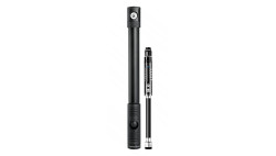 Мінінасос Crankbrothers KLIC HP GAUGE, алюмінієвий, з манометром, presta/schrader, 120psi / 8.3 bar, чорний