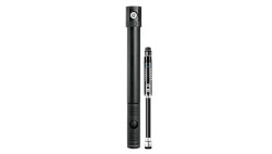 Мінінасос Crankbrothers KLIC HV GAUGE, алюмінієвий, з манометром, presta/schrader, 110psi / 7.6 bar, чорний