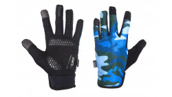 Рукавички Green Cycle Rocker з закритими пальцями S синій камуфляж