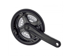 Комплект шатунів PROWHEEL TA-CM68, 170mm, 24/34/42T, захист ланцюга, зірки сталь, під квадрат, black