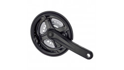 Комплект шатунів PROWHEEL TA-CM68, 170mm, 24/34/42T, захист ланцюга, зірки сталь, під квадрат, black