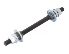 Вісь втулки пер. Quando KT-260F 140mm nut MTB на гайках сталева, чорн.