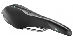 Сідло Selle Royal SCIENTIA M1 Moderate, 3D skingel, оббивка Black gummy/Black mokka, 289х141мм, 425г, рейли сталь + Curva suspension, unisex, чорне