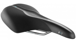 Сідло Selle Royal SCIENTIA R2 Relaxed, 3D skingel, оббивка Black gummy/Black mokka, 289х196мм, 485г, рейли сталь + Curva suspension, unisex, чорне