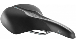 Сідло Selle Royal SCIENTIA R3 Relaxed, 3D skingel, оббивка Black gummy/Black mokka, 289х224мм, 520г, рейли сталь + Curva suspension, unisex, чорне
