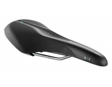 Седло Selle Royal SCIENTIA A3 Athletic, 3D skingel, обивка Black gummy/Black mokka, 289х159мм, 415г, рейлы сталь + Curva suspension, unisex, чёрное