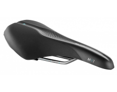Сідло Selle Royal SCIENTIA M2 Moderate, 3D skingel, оббивка Black gummy/Black mokka, 289х161мм, 455г, рейли сталь + Curva suspension, unisex, чорне