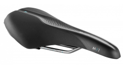 Сідло Selle Royal SCIENTIA M2 Moderate, 3D skingel, оббивка Black gummy/Black mokka, 289х161мм, 455г, рейли сталь + Curva suspension, unisex, чорне