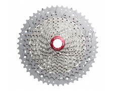 Касета 11-k 11-51T SUN RACE MX8 MTB, алюмінієвий павук, Metallic Silver