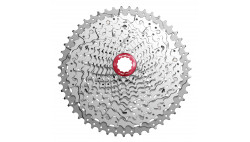 Касета 11-k 11-46T SUN RACE MX8 MTB, алюмінієвий павук, Metallic Silver