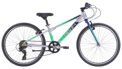 Велосипед 24" Apollo NEO 7s boys Brushed Alloy / Navy Blue / Neon Green Fade
