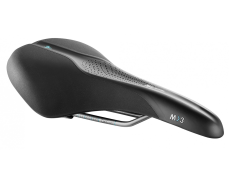 Седло Selle Royal SCIENTIA M3 Moderate, 3D skingel, обивка Black gummy/Black mokka, 289х178мм, 465г, рейлы сталь + Curva suspension, unisex, чёрное