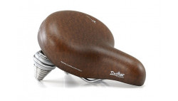 Сідло Selle Royal Premium DRIFTER SMALL, Royalgel, оббивка Kennenback, 251х221мм, 995г, хромовані рейли і пружини, unisex, коричневе