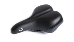 Сідло Green Cycle Comfort 198, сталеві рейли, чорне