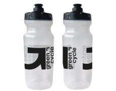 Фляга 0,6 Green Cycle GBT-516 с увеличенным клапаном, прозрачная с черным
