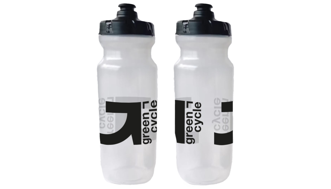Фляга 0,75 Green Cycle GBT-517 зі збільшенним клапаном, прозора з чорним