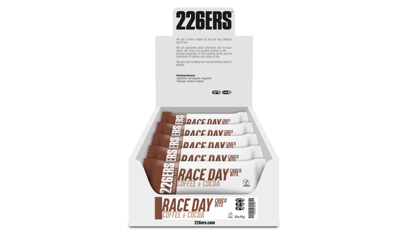 Батончик 226ERS Race Day Choco bits Energy шоколад/кофе 40г 30шт/уп 1200г