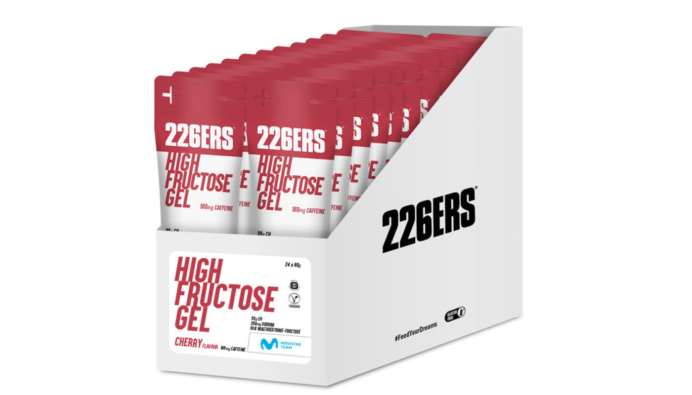 Гель 226ERS High Fructose 55г вуглеводів 160мг кофеїну вишня 80г 24шт/уп 1920г