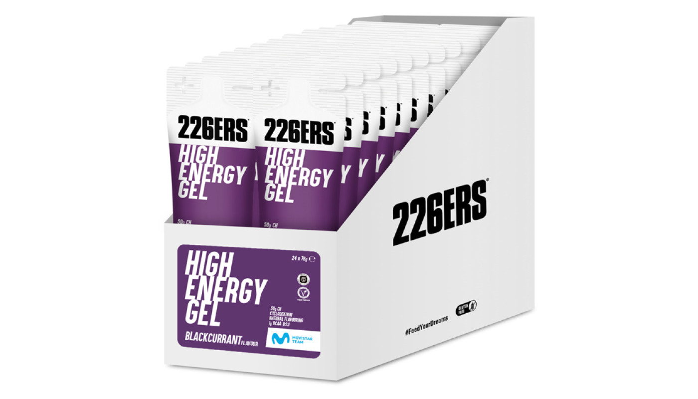 Гель 226ERS High Energy 50г вуглеводів BCAA чорна смородина 76г 24шт/уп 1824г
