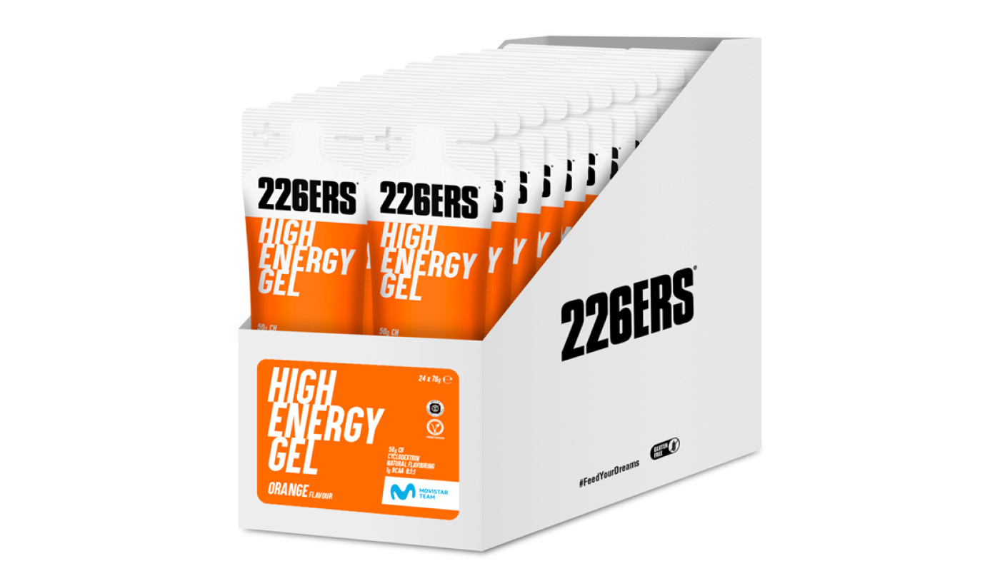 Гель 226ERS High Energy 50г углеводов BCAA апельсин 76г 24шт/уп 1824г