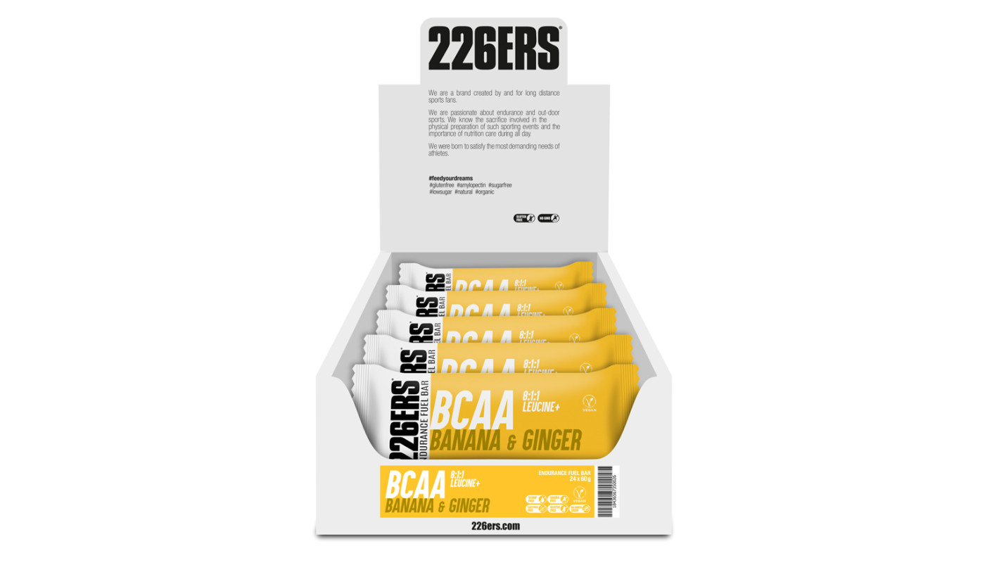 Батончик 226ERS Endurance Fuel BCAA Energy банан/имбирь 60г 24шт/уп 1440г