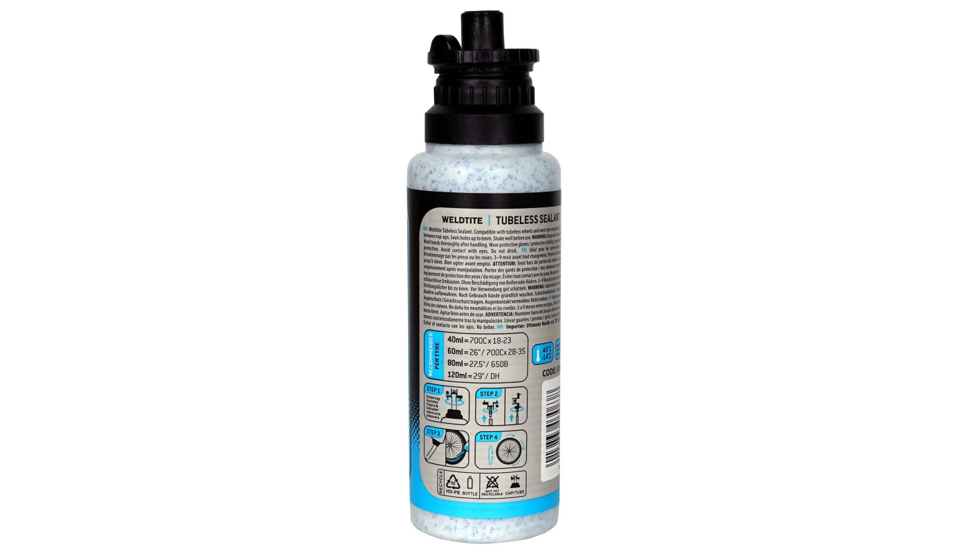 Герметик Weldtite 03093 Tubeless Sealant with Rubber Shred, для безкамерних шин, латексний, 1л
