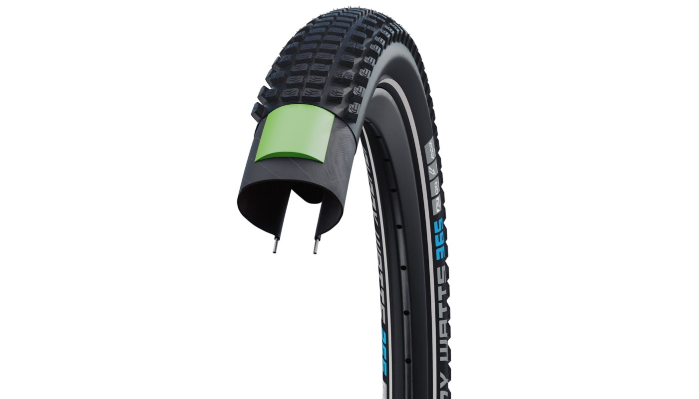 Покришка 27.5x2.35 (60-584) SCHWALBE JOHNNY WATTS 365 Perf, DD, GreenGuard HS618 ADDIX 4Season 67EPI B