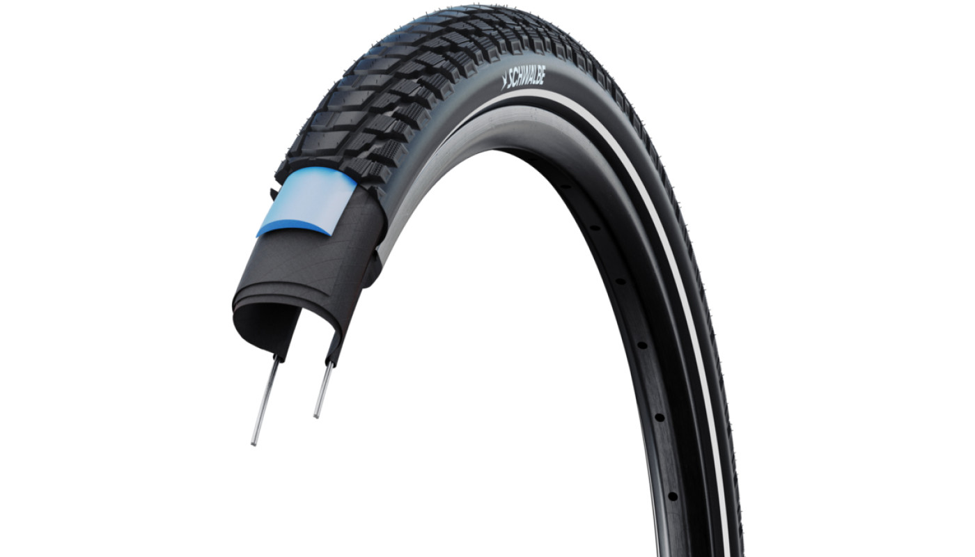 Покрышка 28x1.75 (47-622) Schwalbe MARATHON PLUS TOUR, SmartGuard, TwinSkin, B/B+RT HS619 ADDIX GREEN 67EPI 35B