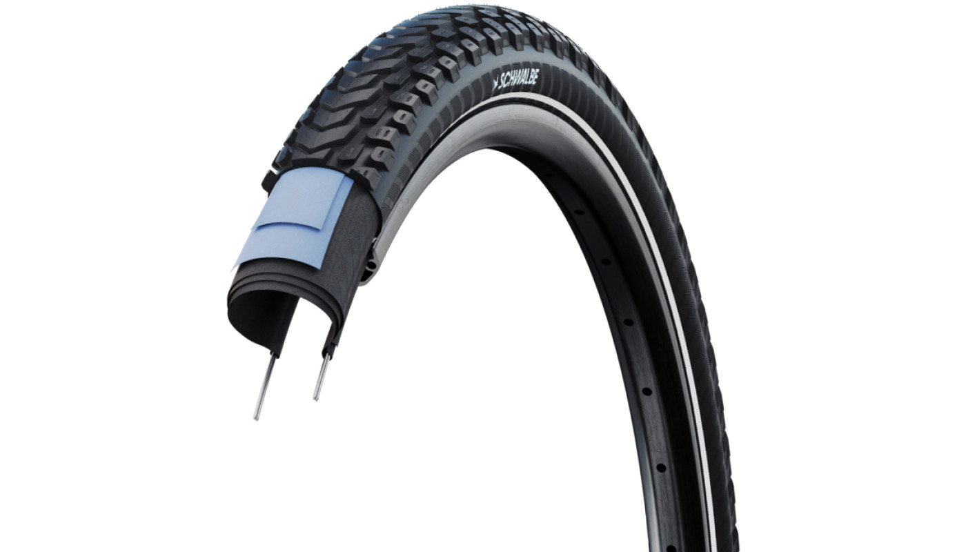Покришка 27.5x2.4 (62-584) Schwalbe MARATHON MONDIAL, RaceGuard, B/B-SK+RT HS630 ADDIX 67EPI 40B Double Defense