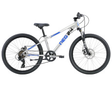 Велосипед 24" Apollo NEO Disc+ 7s boys Brushed alloy / Blue / Black