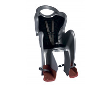 Сиденье задн. Bellelli Mr Fox Standart B-fix до 22кг, серебристое с чёрной подкладкой