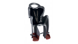 Сидіння задн. Bellelli Mr Fox Standart B-fix до 22кг, сріблясте з чорною підкладкою