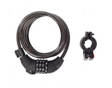 Кодовий замок Green Cycle PYM3789 (PY3127) в сіліконовій обоймі 10x150см, зміна коду, світлодіодне підсвічування циферблата, чорний + кріплення