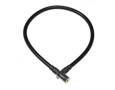 Замок OnGuard Lightweight Key Coil Cable Lock. Сталевий трос 120см х 8мм, з вініловим покриттям + 2 ключа, чорний