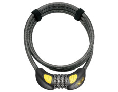 Замок ONGUARD TERRIER Combo GLO кодовий на 4 цифри з LED-підсвіткою, трос 180см х 10мм